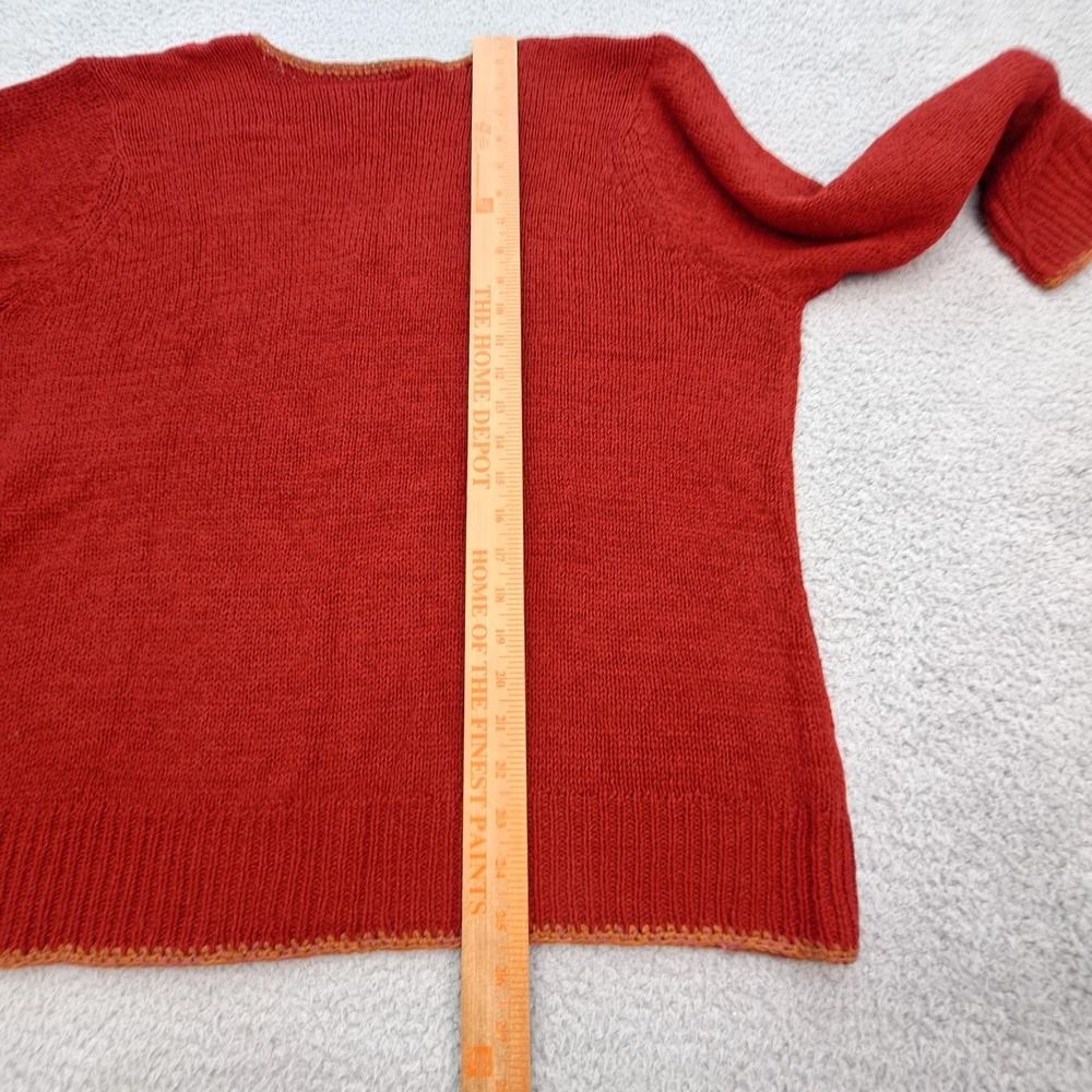 JH Collectibles Sweater Womens 1X Rust Red Cardigan V Neck Button Front Knit - Picture 5 of 8